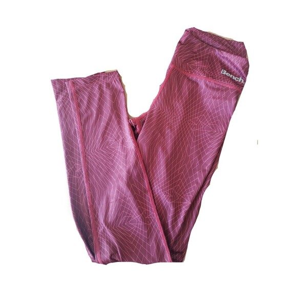 Bench Women's Nylon Blend UPF Burgundy Leggings - Baddah I - Size Small - Picture 1 of 3